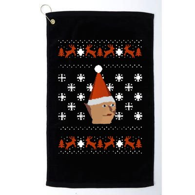 Gnome Child Ugly Christmas Sweater Cool Gift Golf Towel