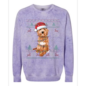 Goldendoodle Christmas Ugly Sweater Funny Dog Lover Xmas Colorblast Crewneck Sweatshirt