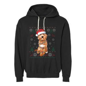 Goldendoodle Christmas Ugly Sweater Funny Dog Lover Xmas Garment-Dyed Fleece Hoodie