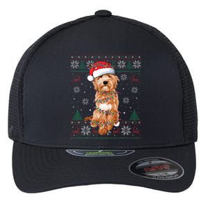 Goldendoodle Christmas Ugly Sweater Funny Dog Lover Xmas Flexfit Unipanel Trucker Cap