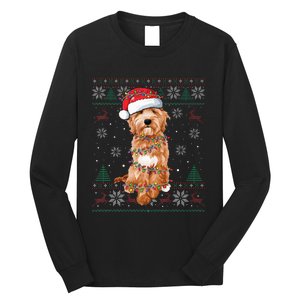 Goldendoodle Christmas Ugly Sweater Funny Dog Lover Xmas Long Sleeve Shirt