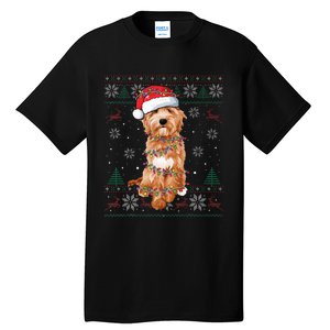 Goldendoodle Christmas Ugly Sweater Funny Dog Lover Xmas Tall T-Shirt