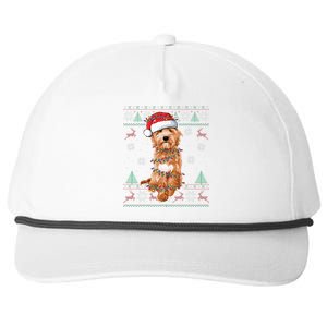 Goldendoodle Christmas Ugly Sweater Funny Dog Lover Xmas Snapback Five-Panel Rope Hat