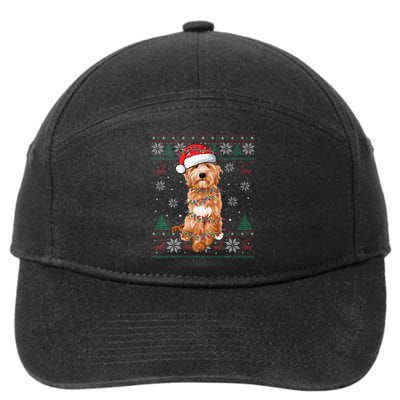 Goldendoodle Christmas Ugly Sweater Funny Dog Lover Xmas 7-Panel Snapback Hat