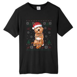 Goldendoodle Christmas Ugly Sweater Funny Dog Lover Xmas Tall Fusion ChromaSoft Performance T-Shirt