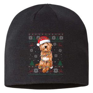 Goldendoodle Christmas Ugly Sweater Funny Dog Lover Xmas Sustainable Beanie