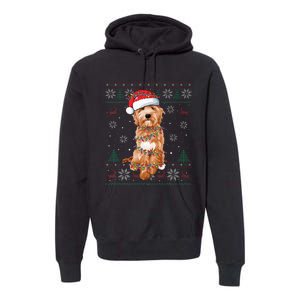 Goldendoodle Christmas Ugly Sweater Funny Dog Lover Xmas Premium Hoodie