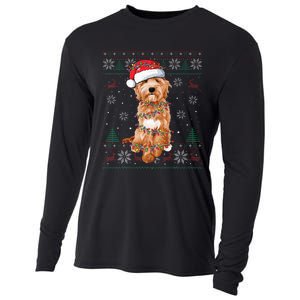 Goldendoodle Christmas Ugly Sweater Funny Dog Lover Xmas Cooling Performance Long Sleeve Crew