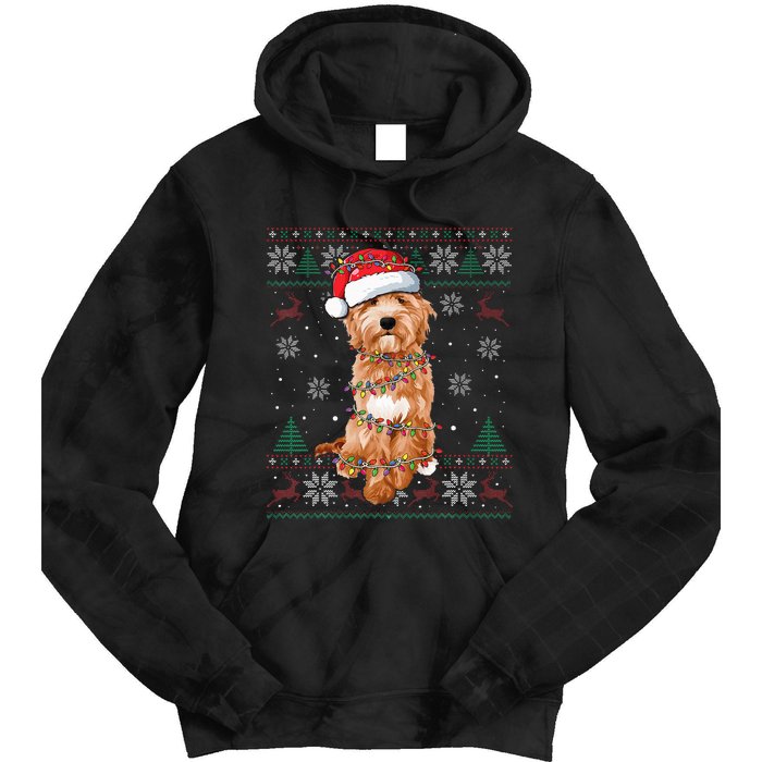 Goldendoodle Christmas Ugly Sweater Funny Dog Lover Xmas Tie Dye Hoodie