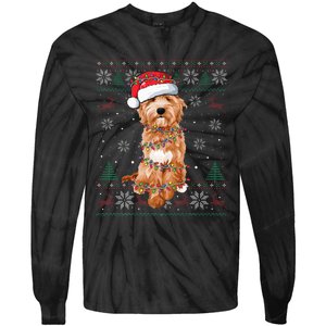 Goldendoodle Christmas Ugly Sweater Funny Dog Lover Xmas Tie-Dye Long Sleeve Shirt