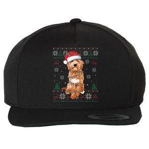 Goldendoodle Christmas Ugly Sweater Funny Dog Lover Xmas Wool Snapback Cap