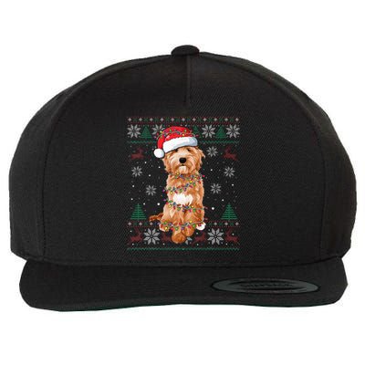 Goldendoodle Christmas Ugly Sweater Funny Dog Lover Xmas Wool Snapback Cap