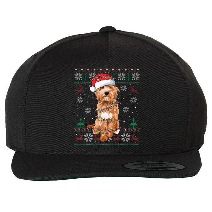 Goldendoodle Christmas Ugly Sweater Funny Dog Lover Xmas Wool Snapback Cap