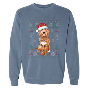 Goldendoodle Christmas Ugly Sweater Funny Dog Lover Xmas Garment-Dyed Sweatshirt