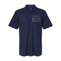 Golf Clubs USA Flag Red White And Blue Softstyle Adult Sport Polo