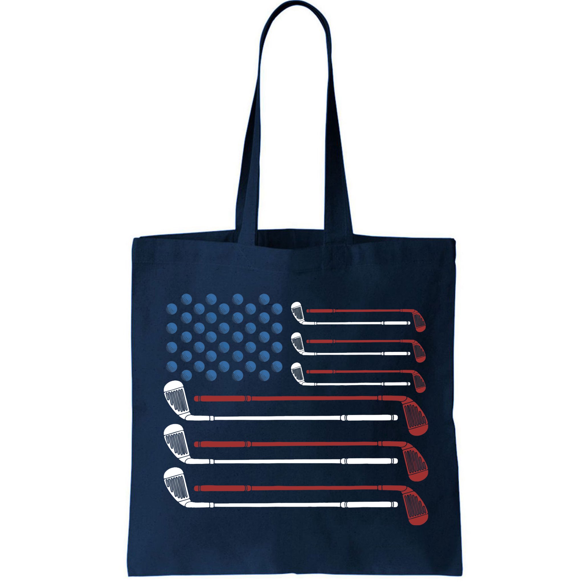 Golf Clubs USA Flag Red White And Blue Bag