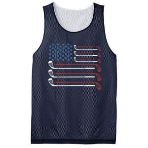 Golf Clubs USA Flag Red White And Blue Mesh Reversible Basketball Jersey Tank