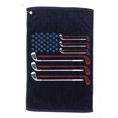 Golf Clubs USA Flag Red White And Blue Golf Towel