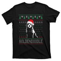 Goldendoodle Christmas Ugly Sweater Santa Dog Lover Funny T-Shirt