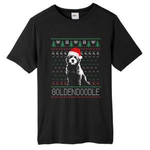 Goldendoodle Christmas Ugly Sweater Santa Dog Lover Funny Tall Fusion ChromaSoft Performance T-Shirt