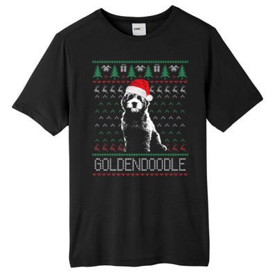 Goldendoodle Christmas Ugly Sweater Santa Dog Lover Funny Tall Fusion ChromaSoft Performance T-Shirt