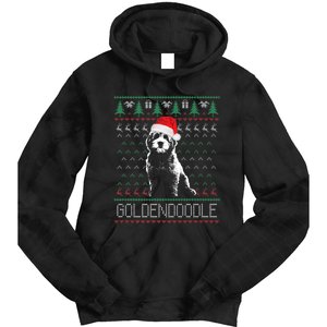 Goldendoodle Christmas Ugly Sweater Santa Dog Lover Funny Tie Dye Hoodie