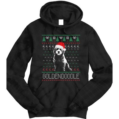 Goldendoodle Christmas Ugly Sweater Santa Dog Lover Funny Tie Dye Hoodie