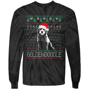 Goldendoodle Christmas Ugly Sweater Santa Dog Lover Funny Tie-Dye Long Sleeve Shirt