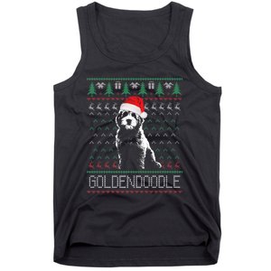 Goldendoodle Christmas Ugly Sweater Santa Dog Lover Funny Tank Top