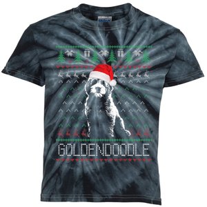 Goldendoodle Christmas Ugly Sweater Santa Dog Lover Funny Kids Tie-Dye T-Shirt