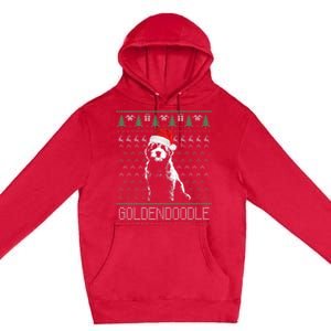 Goldendoodle Christmas Ugly Sweater Santa Dog Lover Funny Premium Pullover Hoodie