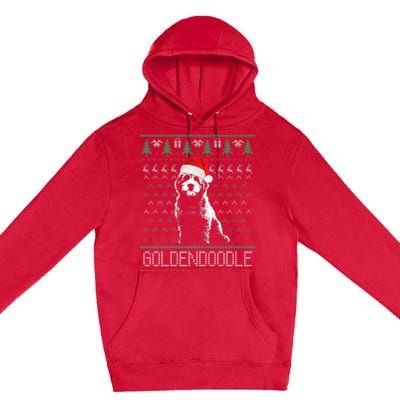 Goldendoodle Christmas Ugly Sweater Santa Dog Lover Funny Premium Pullover Hoodie