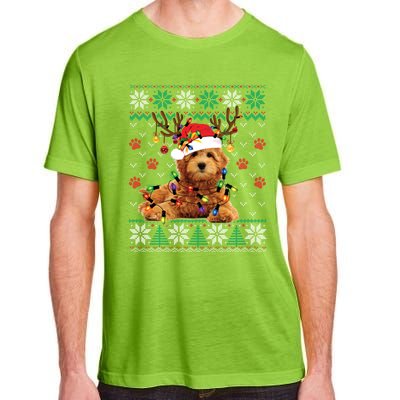 Goldendoodle Christmas Ugly Sweater Funny Dog Lover Xmas Great Gift Adult ChromaSoft Performance T-Shirt