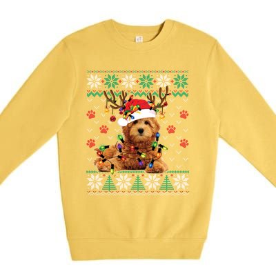 Goldendoodle Christmas Ugly Sweater Funny Dog Lover Xmas Great Gift Premium Crewneck Sweatshirt