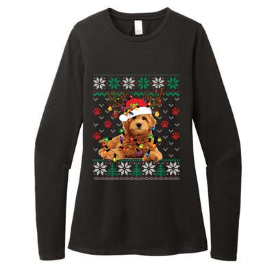 Goldendoodle Christmas Ugly Sweater Funny Dog Lover Xmas Great Gift Womens CVC Long Sleeve Shirt