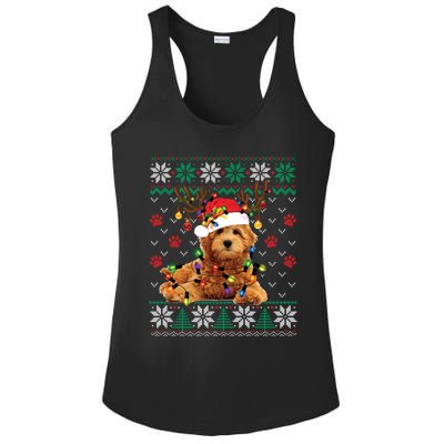 Goldendoodle Christmas Ugly Sweater Funny Dog Lover Xmas Great Gift Ladies PosiCharge Competitor Racerback Tank