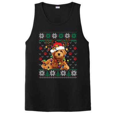 Goldendoodle Christmas Ugly Sweater Funny Dog Lover Xmas Great Gift PosiCharge Competitor Tank