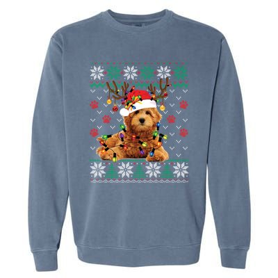 Goldendoodle Christmas Ugly Sweater Funny Dog Lover Xmas Great Gift Garment-Dyed Sweatshirt