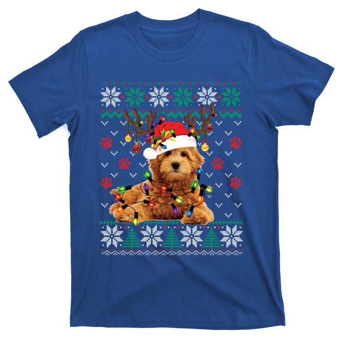 Goldendoodle Christmas Ugly Sweater Funny Dog Lover Xmas Great Gift T-Shirt