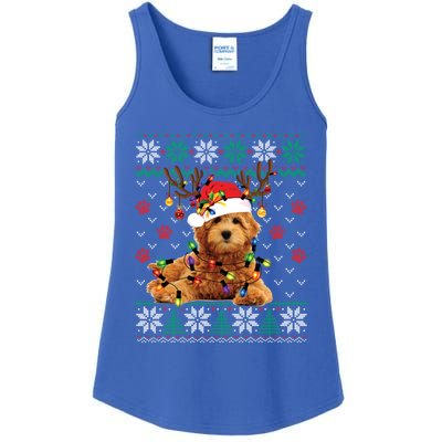 Goldendoodle Christmas Ugly Sweater Funny Dog Lover Xmas Great Gift Ladies Essential Tank