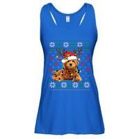 Goldendoodle Christmas Ugly Sweater Funny Dog Lover Xmas Great Gift Ladies Essential Flowy Tank