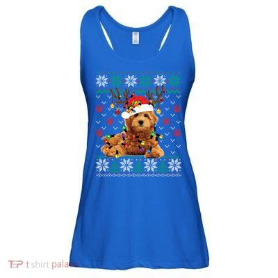 Goldendoodle Christmas Ugly Sweater Funny Dog Lover Xmas Great Gift Ladies Essential Flowy Tank