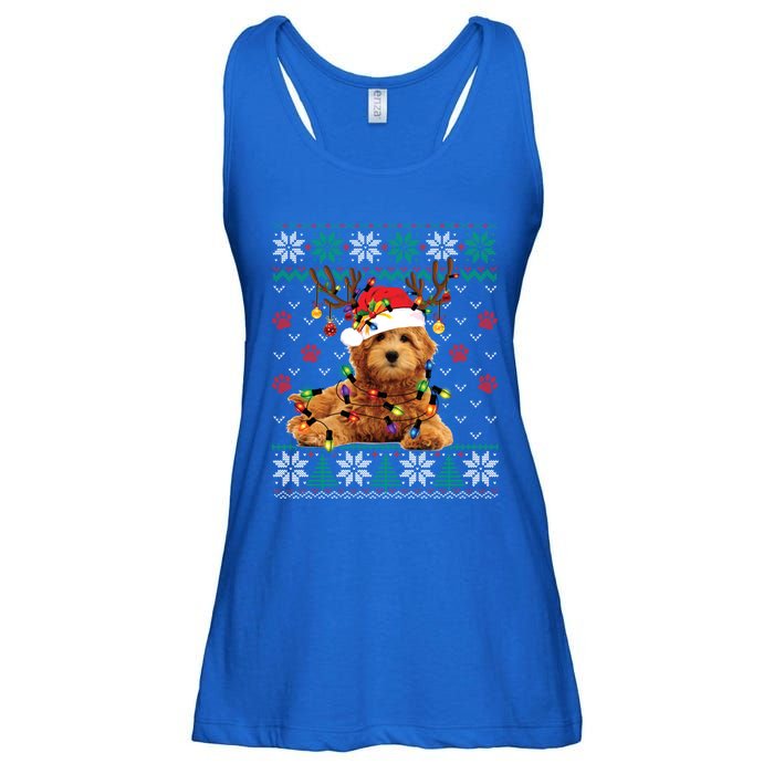 Goldendoodle Christmas Ugly Sweater Funny Dog Lover Xmas Great Gift Ladies Essential Flowy Tank