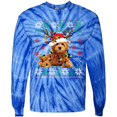 Goldendoodle Christmas Ugly Sweater Funny Dog Lover Xmas Great Gift Tie-Dye Long Sleeve Shirt