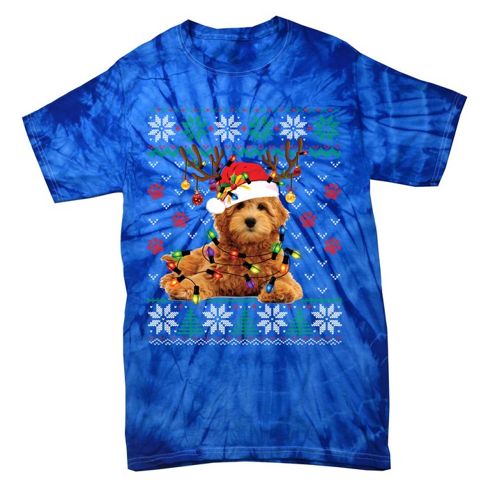 Goldendoodle Christmas Ugly Sweater Funny Dog Lover Xmas Great Gift Tie-Dye T-Shirt