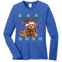 Goldendoodle Christmas Ugly Sweater Funny Dog Lover Xmas Great Gift Ladies Long Sleeve Shirt