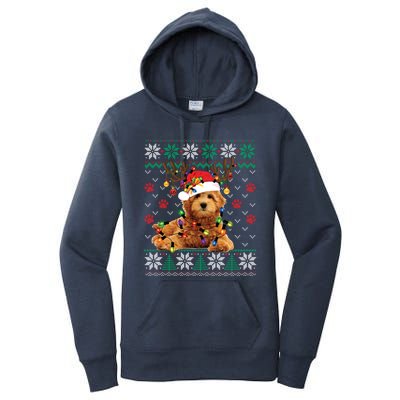 Goldendoodle Christmas Ugly Sweater Funny Dog Lover Xmas Great Gift Women's Pullover Hoodie