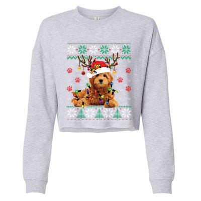 Goldendoodle Christmas Ugly Sweater Funny Dog Lover Xmas Great Gift Cropped Pullover Crew