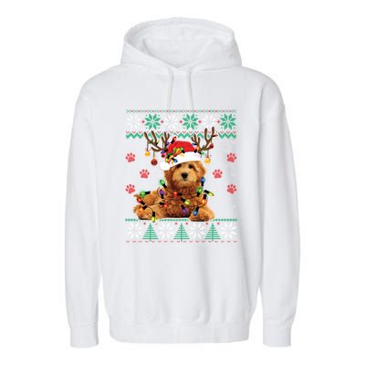 Goldendoodle Christmas Ugly Sweater Funny Dog Lover Xmas Great Gift Garment-Dyed Fleece Hoodie