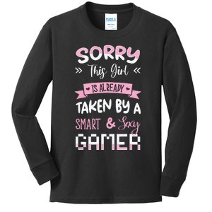 Gamer Computer Video Games Gaming Couple Girlfriend Gift Kids Long Sleeve Shirt